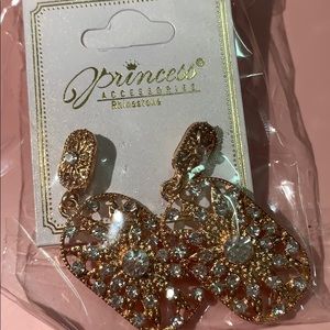 gold diamond earrings!